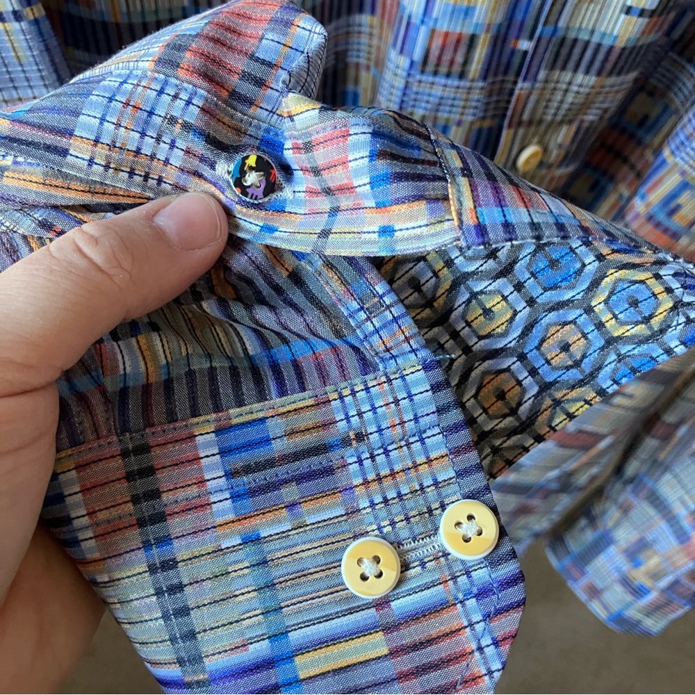 Stylish Multicolor Geometric Button Down Shirt - image 9